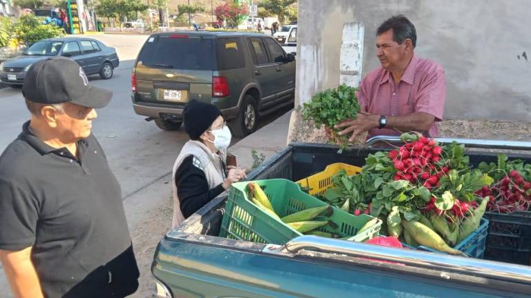 Llegaron los elotes de Don Tolo a Rosario, también el cilantro y los rabanitos