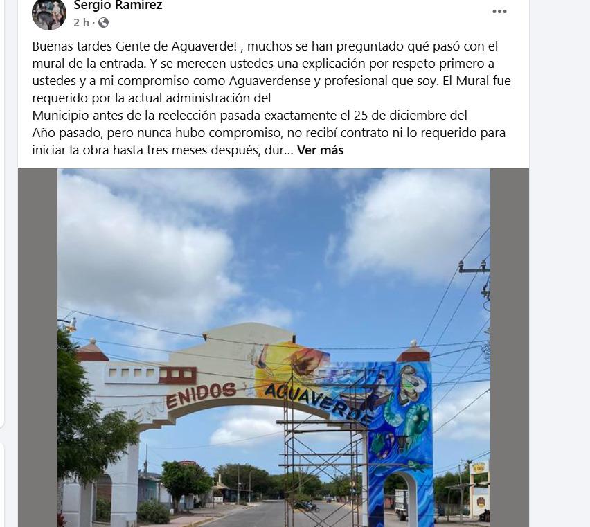 $!Gobierno de Rosario no paga mural en Aguaverde y proyecto queda inconcluso