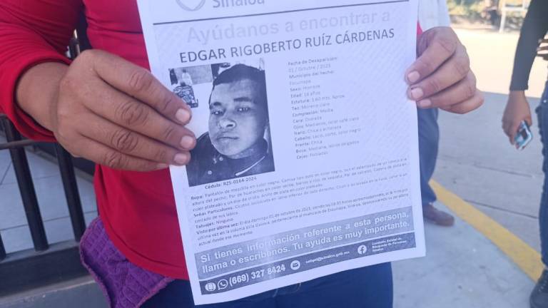 Un 1 de octubre, Édgar Rigoberto Ruiz ya no llegó a casa en Escuinapa; madre pide ayuda para encontrarlo