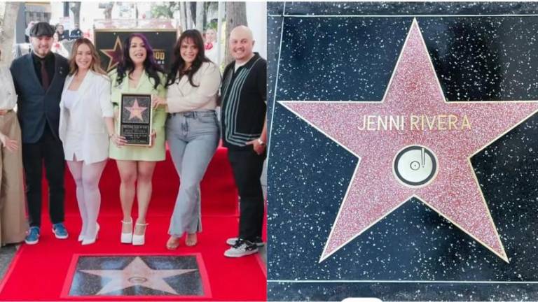 Hijos de Jenni Rivera acuden a la develación de su estrella en el paseo de la fama.