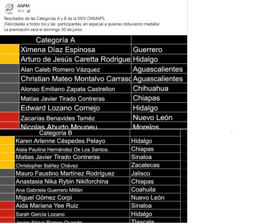 $!Matías prometió ganar y lo cumplió: logra oro en Olimpiada Nacional de Matemáticas