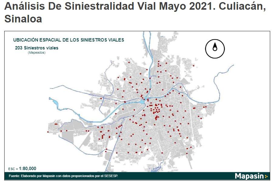 $!Culiacán registra 208 siniestros viales durante mayo, 114% más a diferencia del año anterior: Mapasin