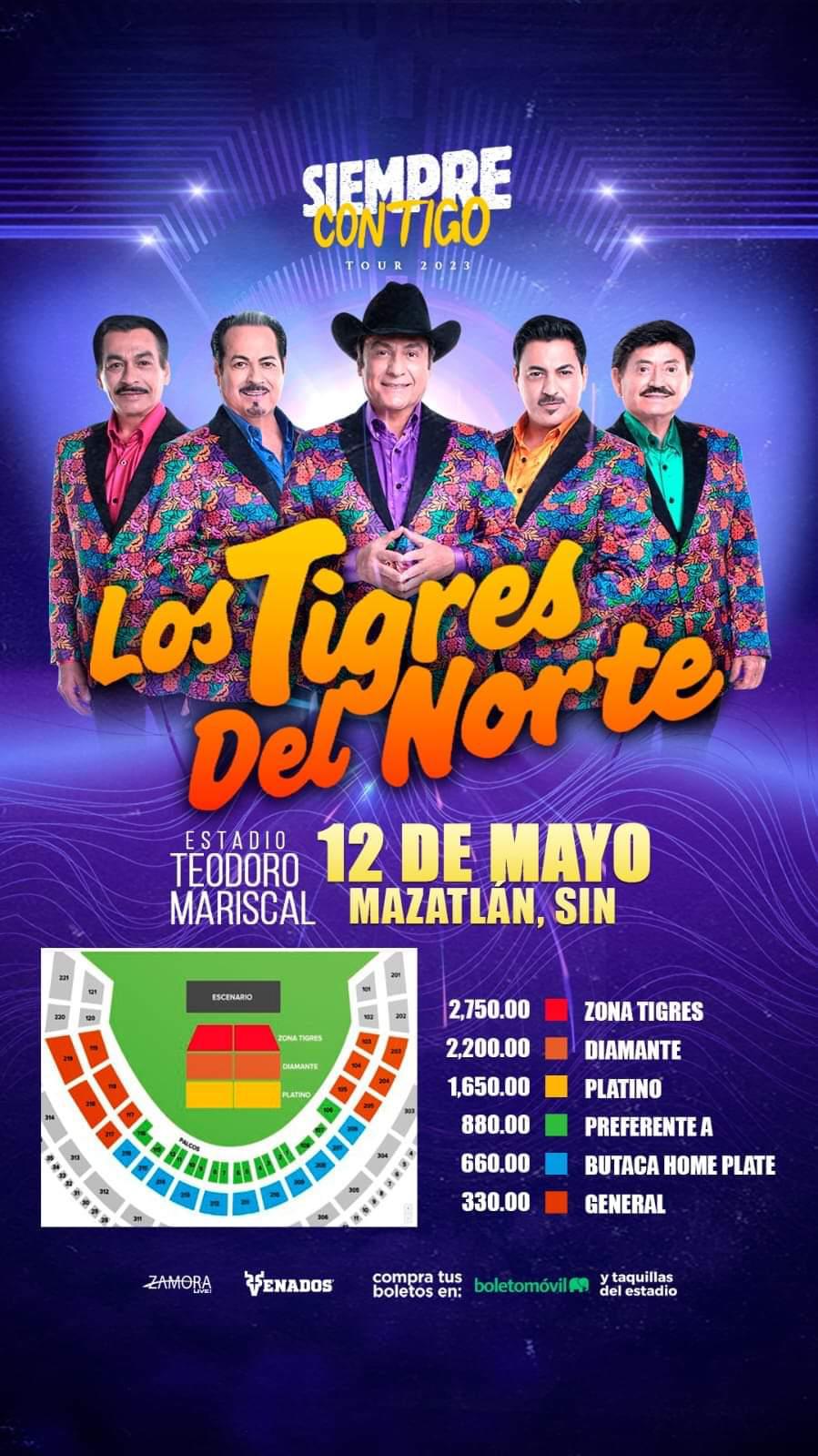 $!Los Tigres del Norte vendrían a Mazatlán el 12 de mayo