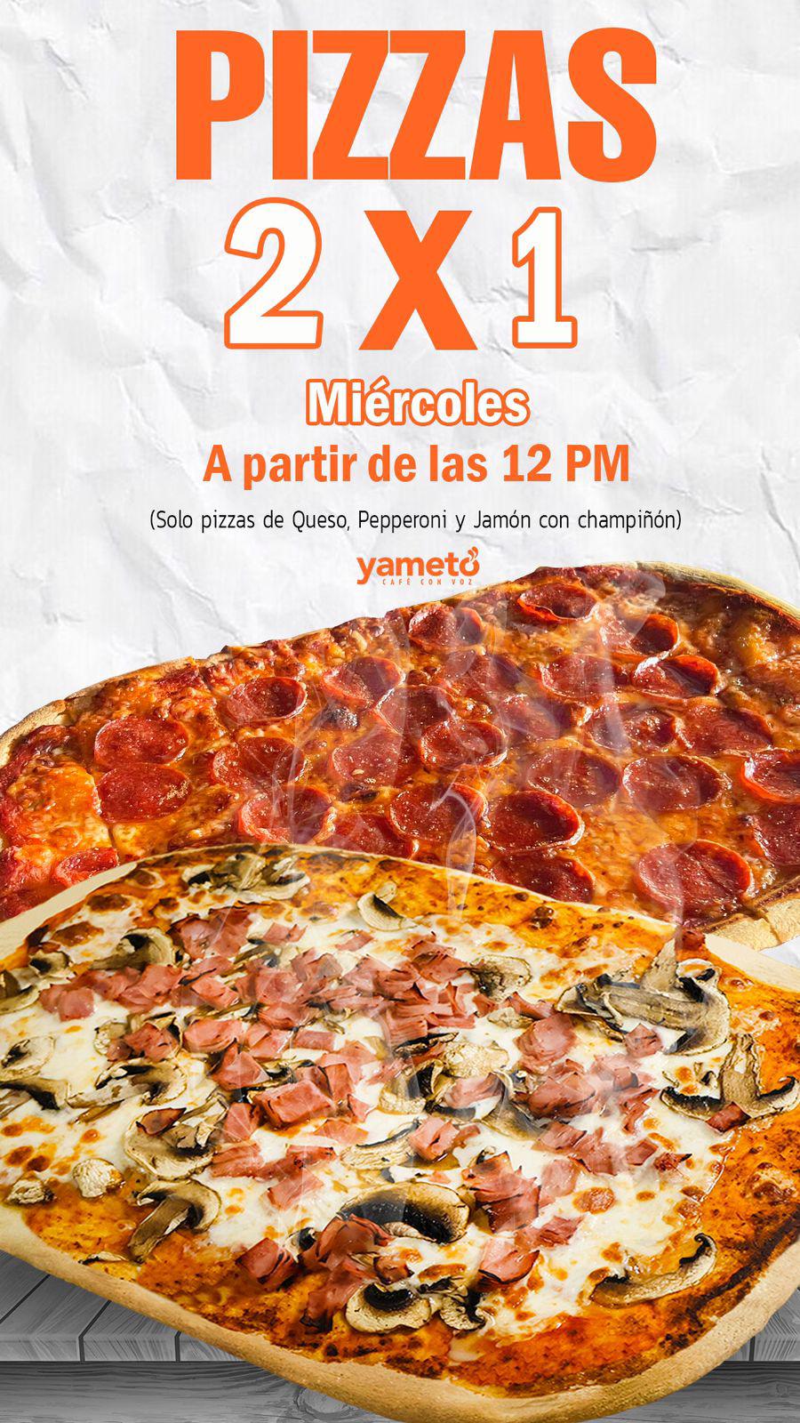 $!Pizzas y Frappés al 2x1 en Yameto Café