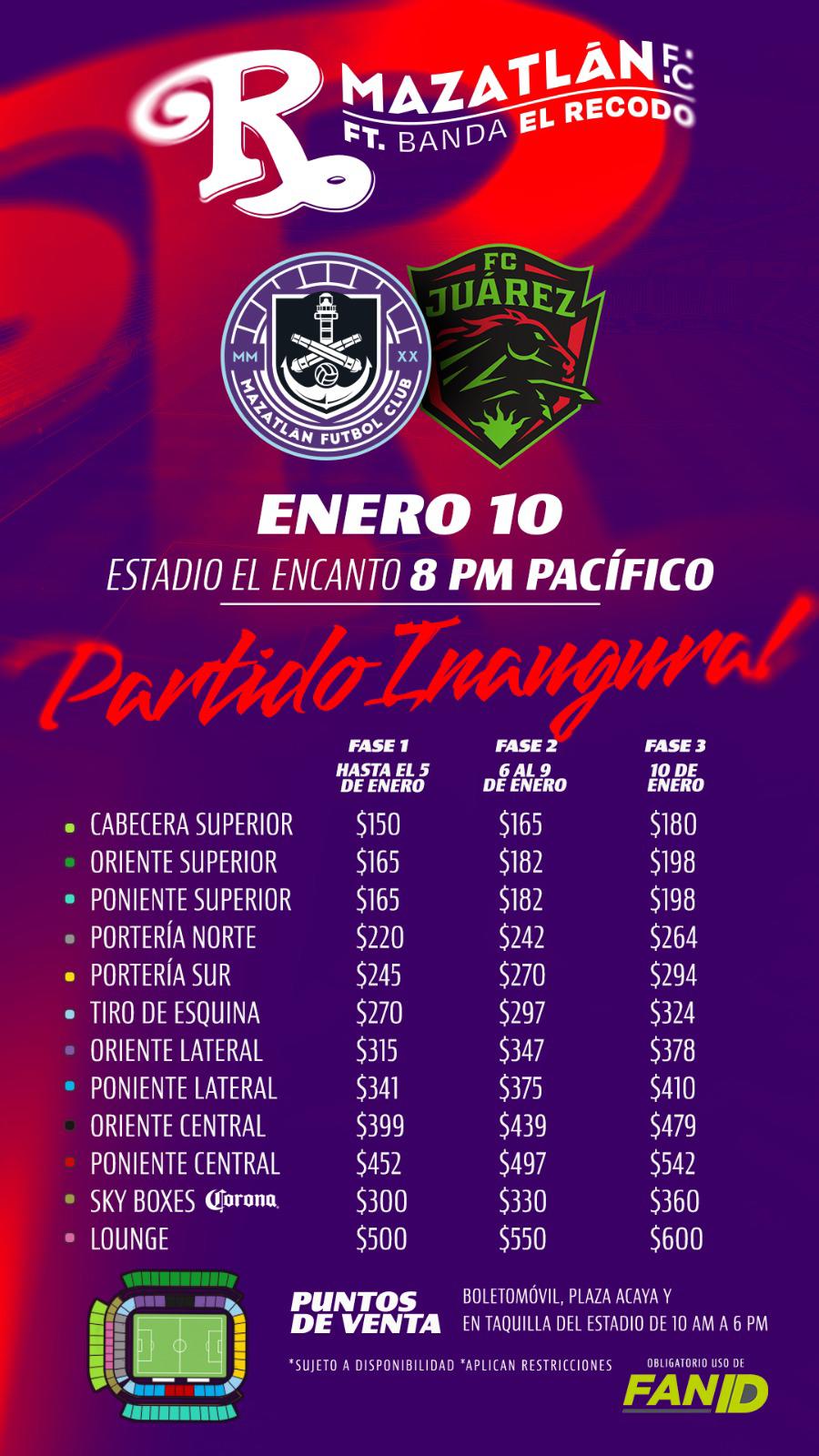 $!Banda El Recodo estará presente en partido inaugural de Mazatlán FC