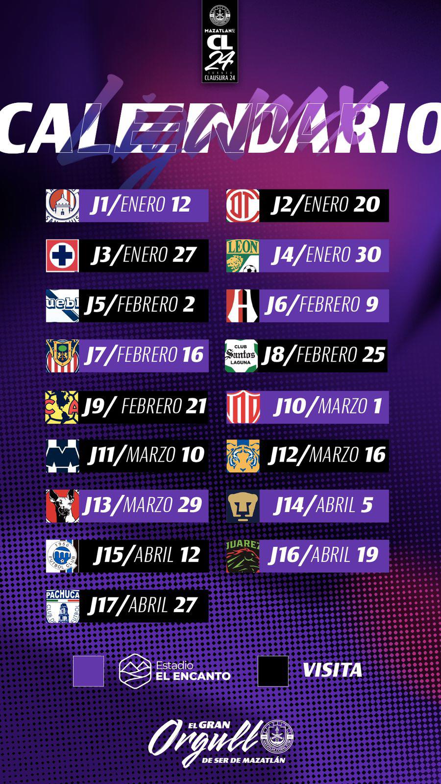 $!Mazatlán FC ya conoce sus partidos del Clausura 2024
