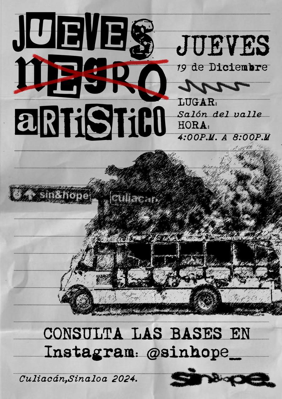 $!Jóvenes de Culiacán invitan a desahogarse con arte en ‘Jueves Negro Artístico’