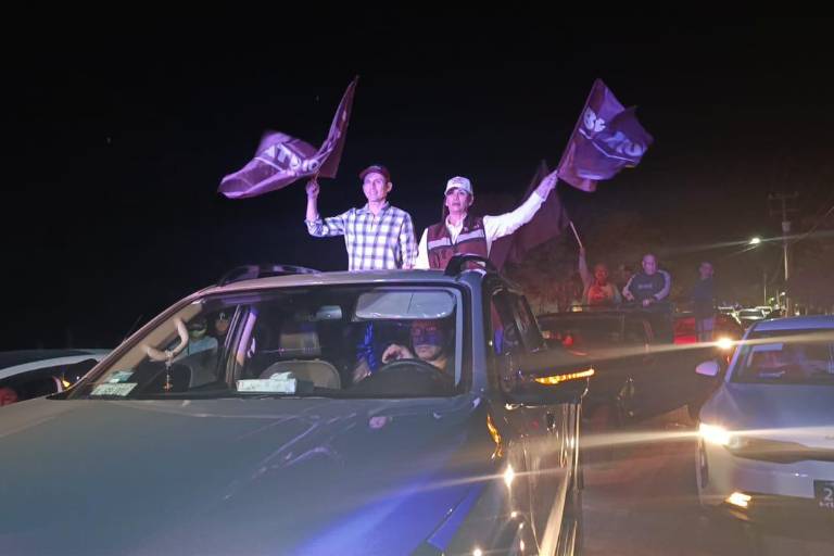 Con caravanas inician campaña candidatos de Morena y PVEM en Escuinapa