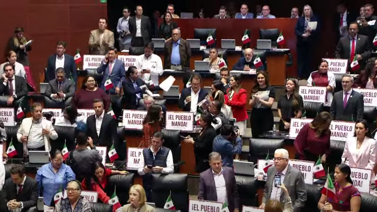 Sin legisladores opositores presentes, Senado declara constitucionalidad de reforma judicial