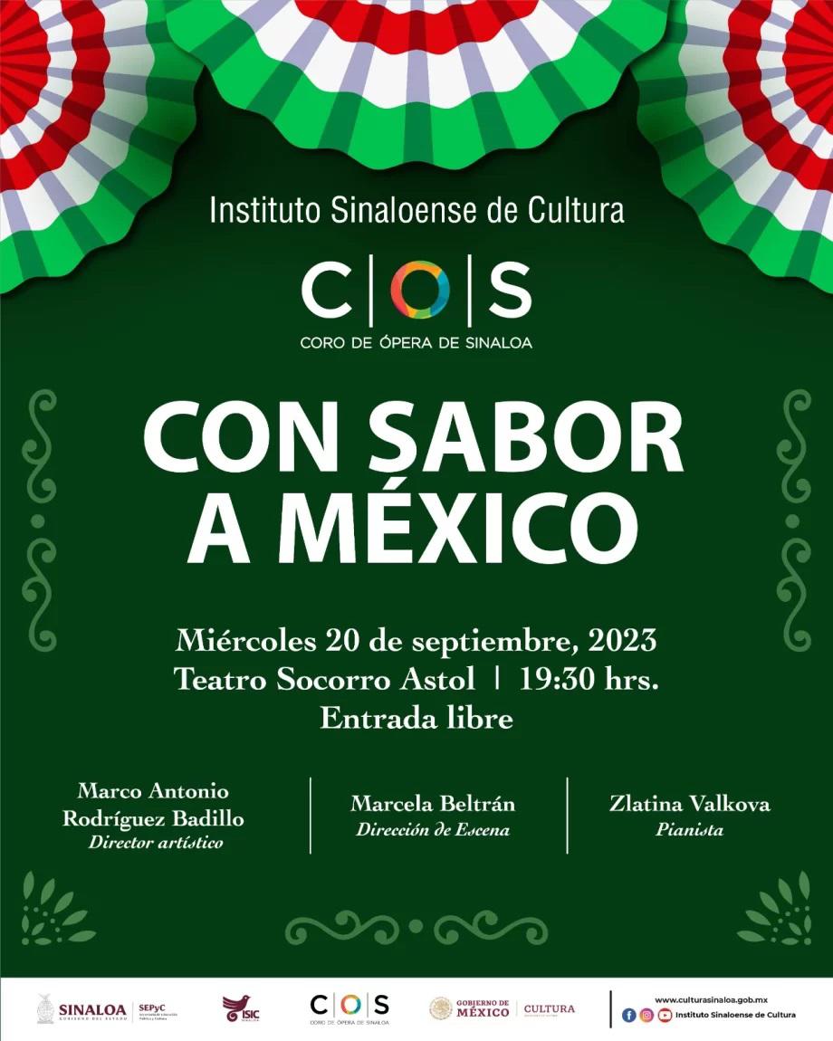 $!Cantará el Coro de Ópera de Sinaloa ‘Con sabor a México’