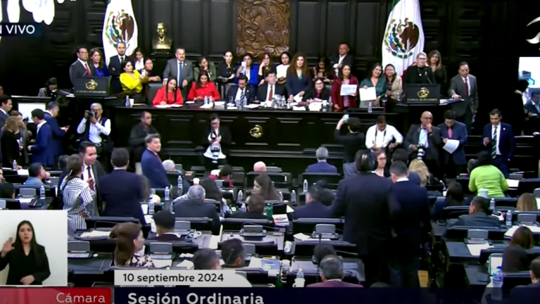 Sesión del Senado de la República donde se aprobó la reforma al Poder Judicial de la Federación