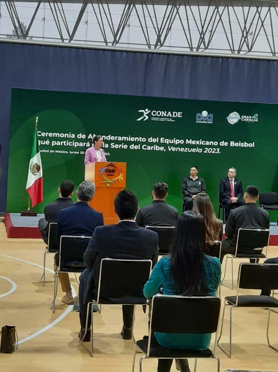 $!Cañeros de Los Mochis es abanderado previo a su debut en la Serie del Caribe 2023