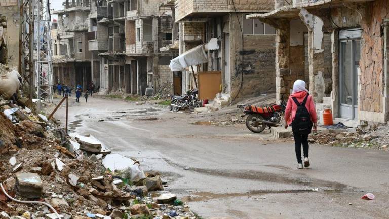 Niños en el barrio de Zabadani, en Damasco, Siria.