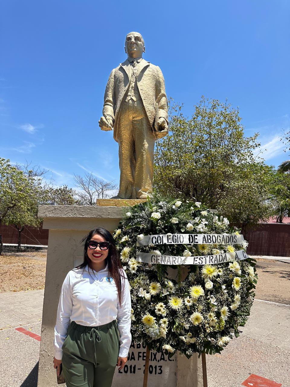 $!Adriana Morales Acuña, presidenta de la agrupación encabezó la ceremonia.