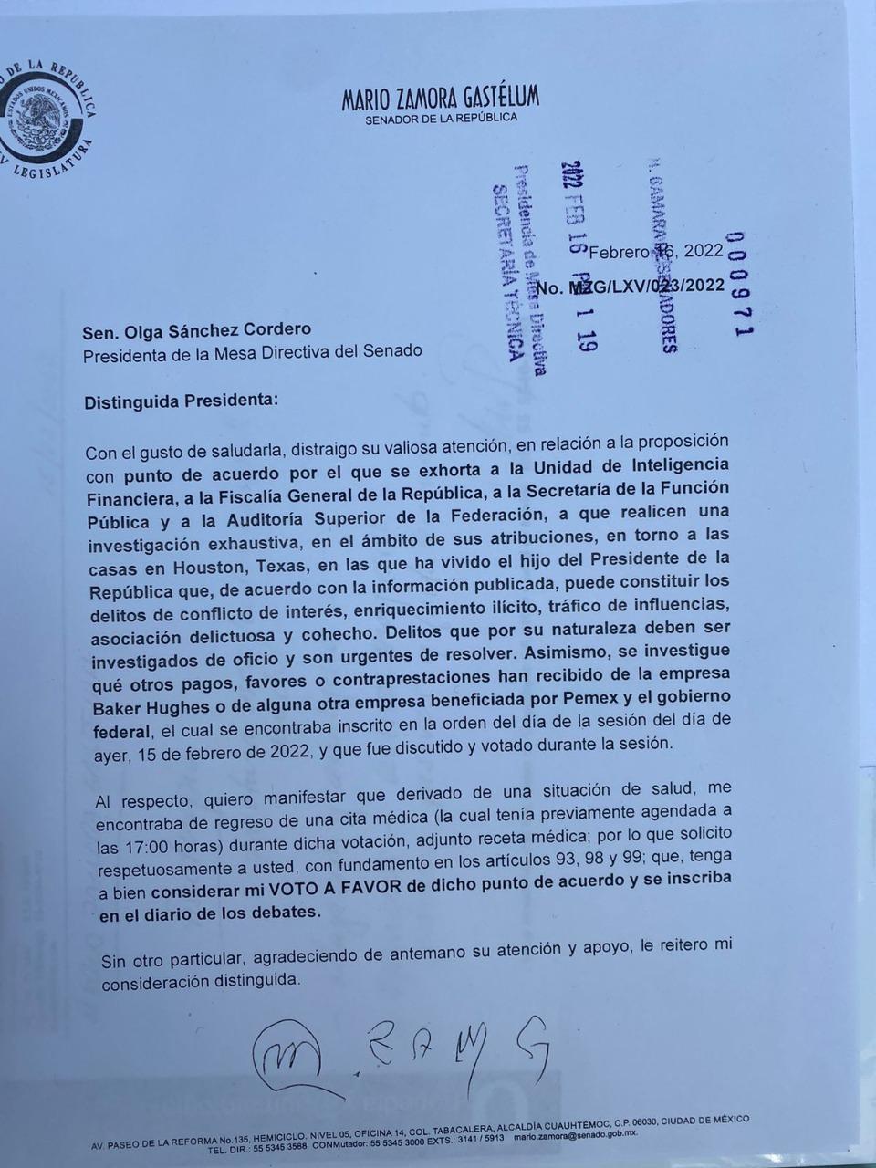 $!Senadores por Morena de Sinaloa, Imelda Castro y Raúl Elenes, votan en contra de investigar a hijo de AMLO