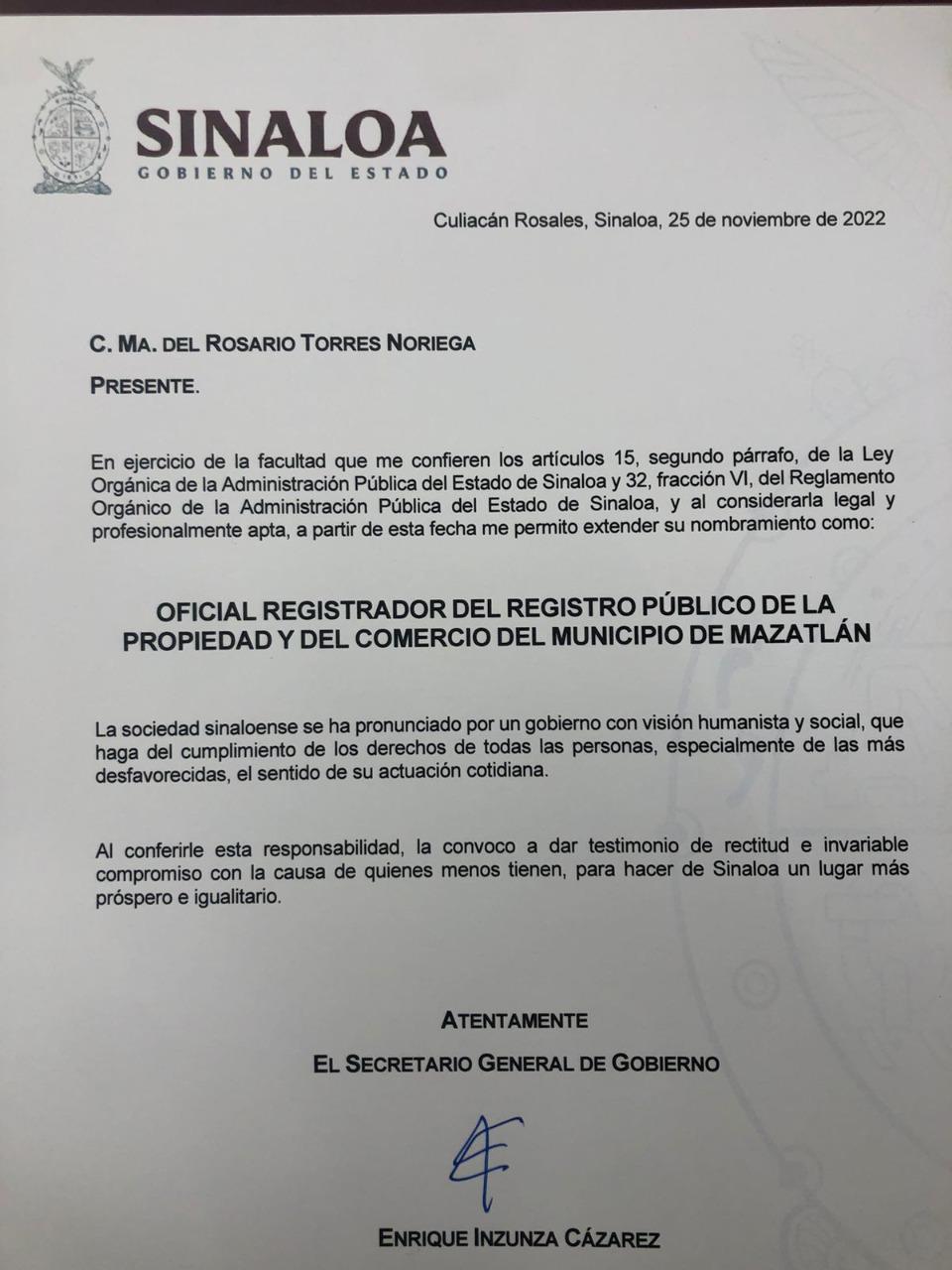 $!Retiran de Turismo a Rosario Torres, tras ofrecimiento de Gobernador a ‘El Químico’