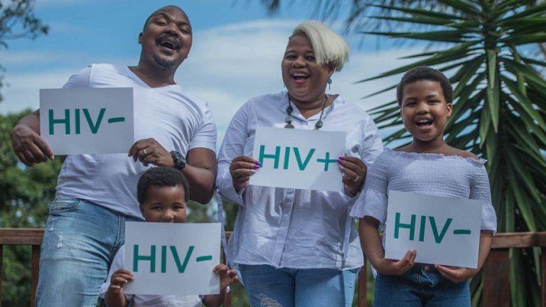 Una familia de Eastern Cape, Sudáfrica, que vive con el VIH.