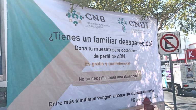 En Culiacán, la Comisión Nacional de Búsqueda toma muestras de ADN para localizar a desaparecidos