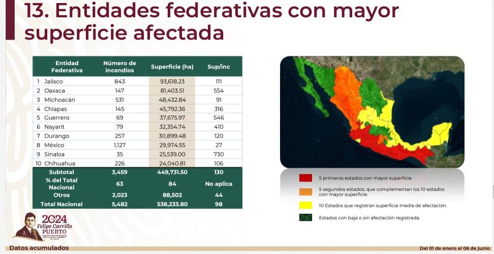 $!Este 2024, Sinaloa supera niveles históricos de superficie afectada por incendios forestales de los últimos 54 años