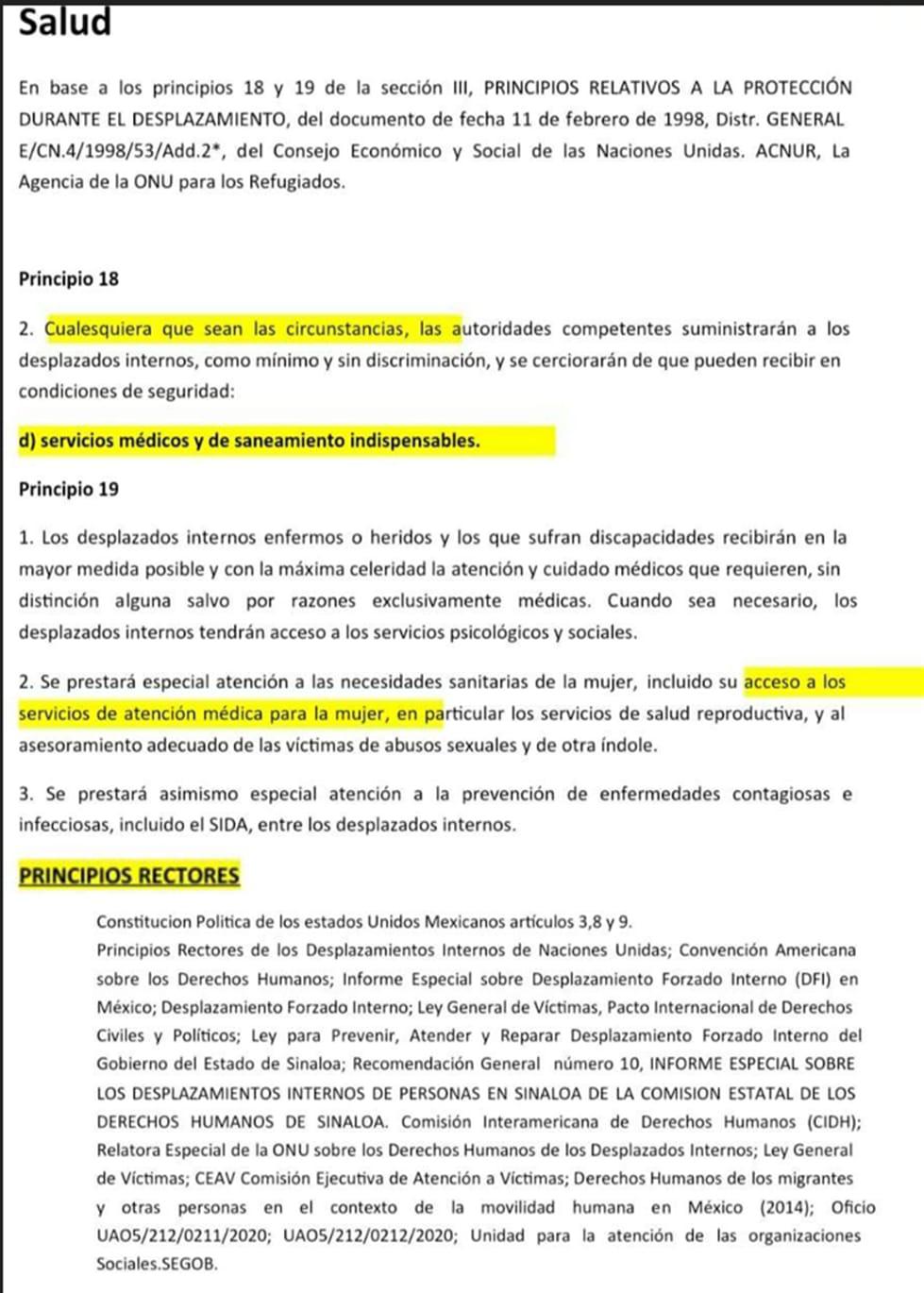 $!Desplazados de la zona sur por violencia exponen no tener servicios de Salud en el CVIVE