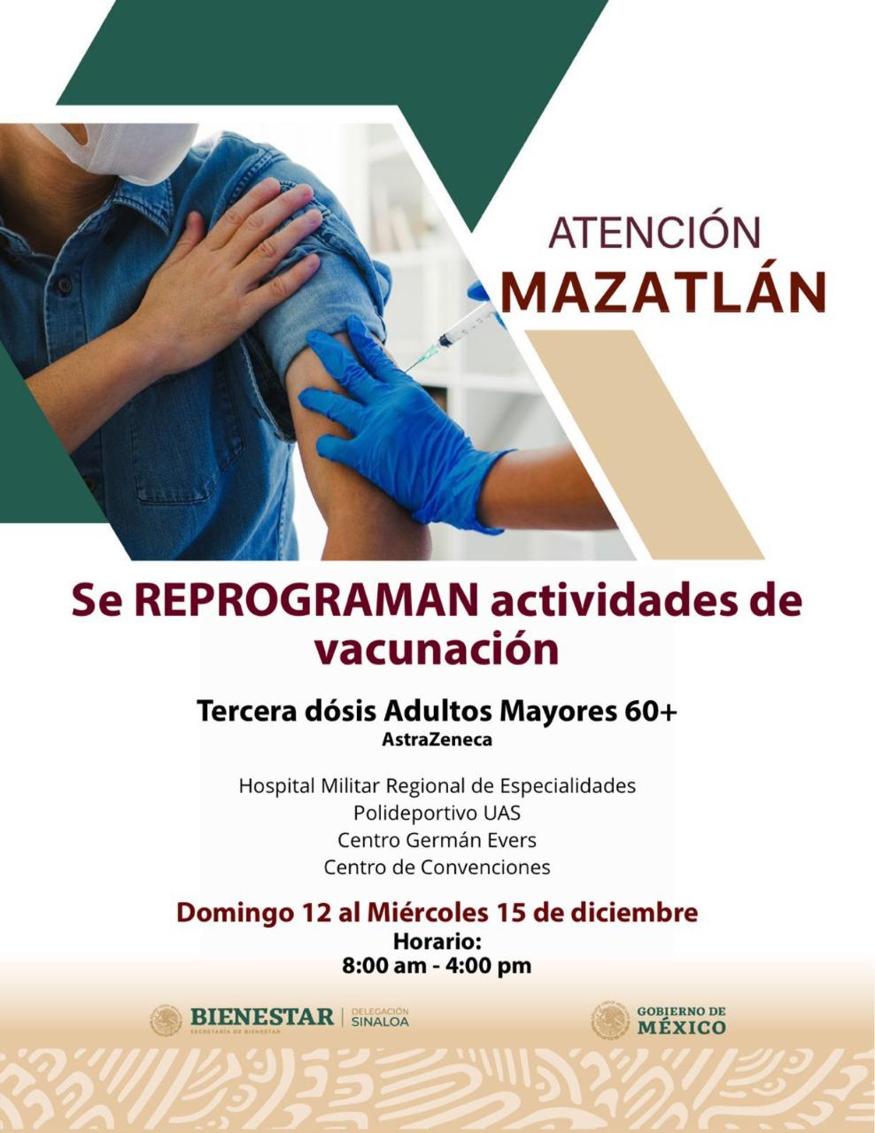 $!Por retraso en llegada de vacunas, hasta este domingo inicia vacunación a adultos mayores en Mazatlán y Guasave